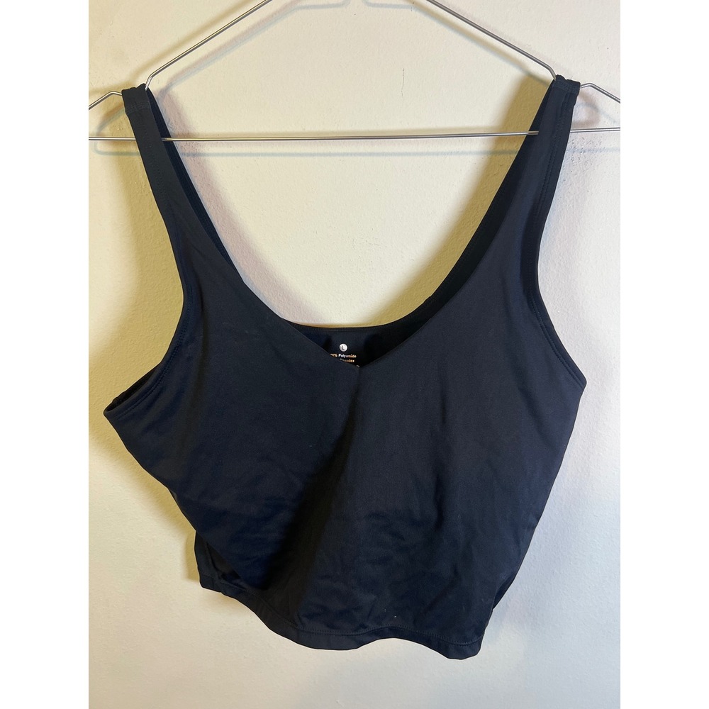 Unbranded‎ Women Tank Top Cropped V-Neck Stretch Black Size L